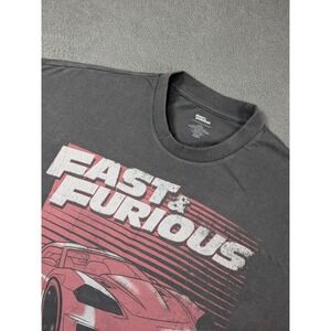 Fast Furious Mens Large Muscle Tank Top Gray Car Graphic Race Born for Speed